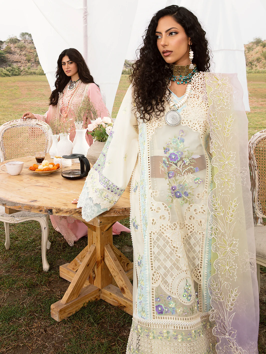 711 - A | Three PC Luxury Unstitched - Image 5