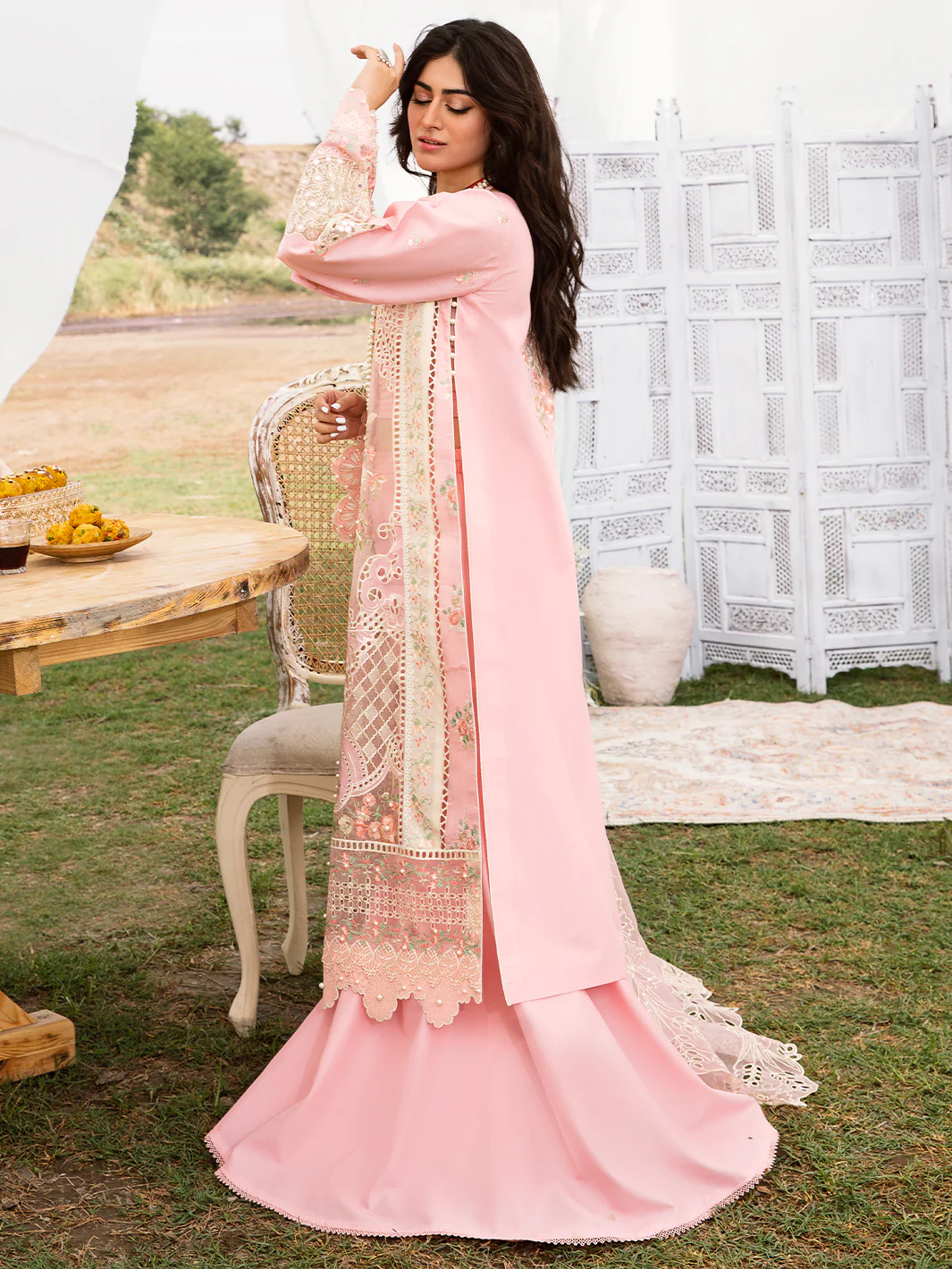 711 - B | Three PC Luxury Unstitched - Image 5