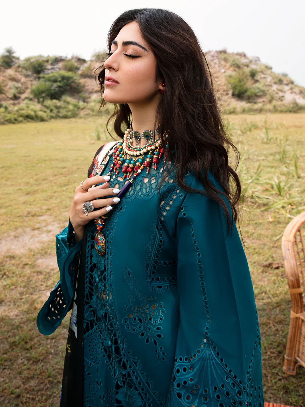 712 - A | Three PC Luxury Unstitched - Image 5
