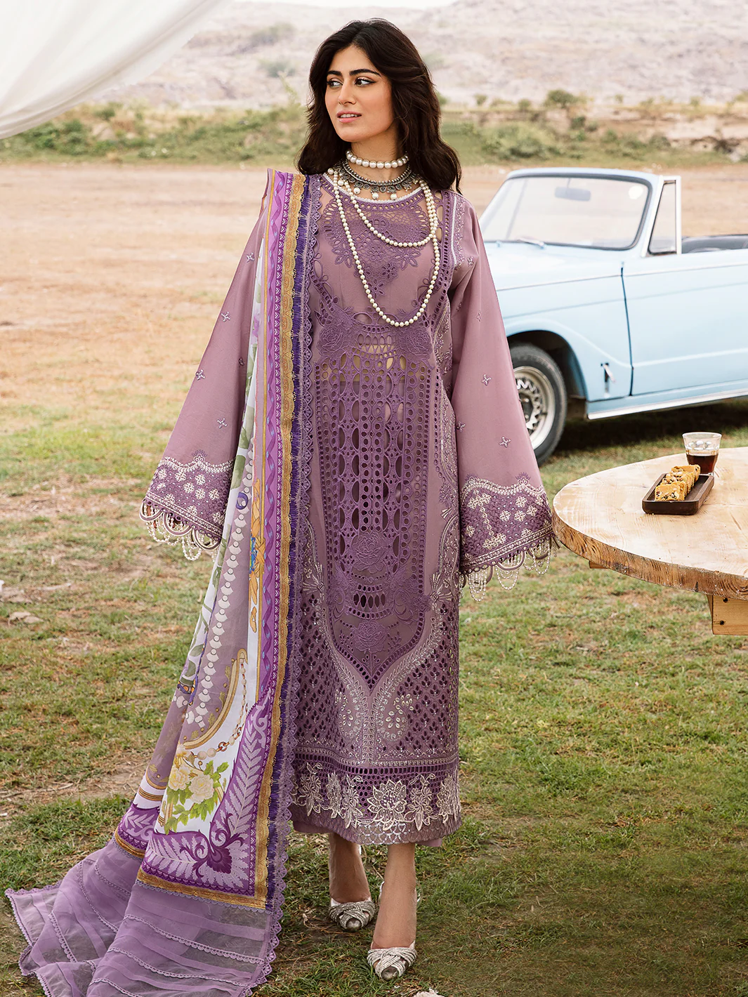 713 - A | Three PC Luxury Unstitched - Image 4