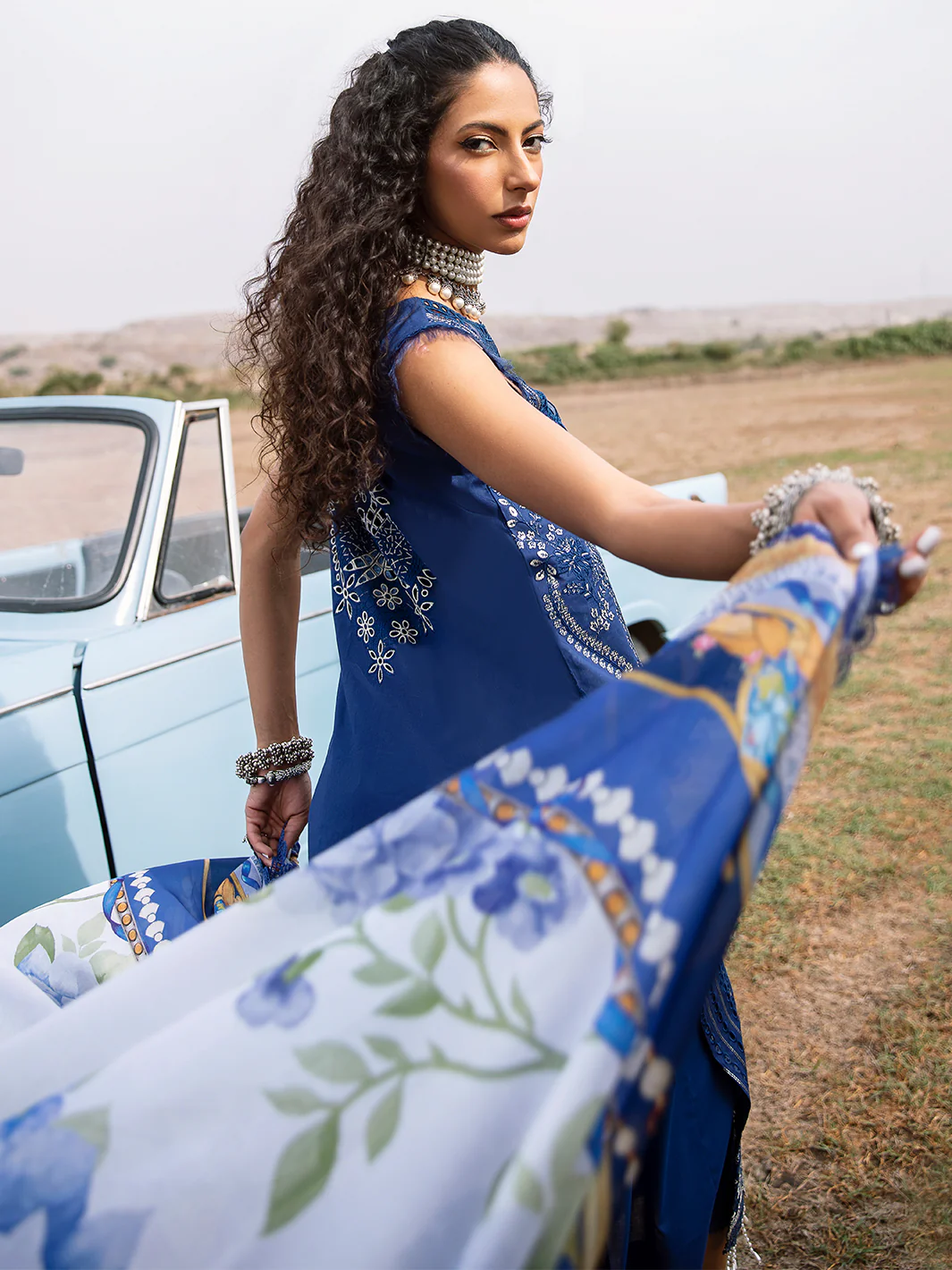 713 - B | Three PC Luxury Unstitched - Image 3