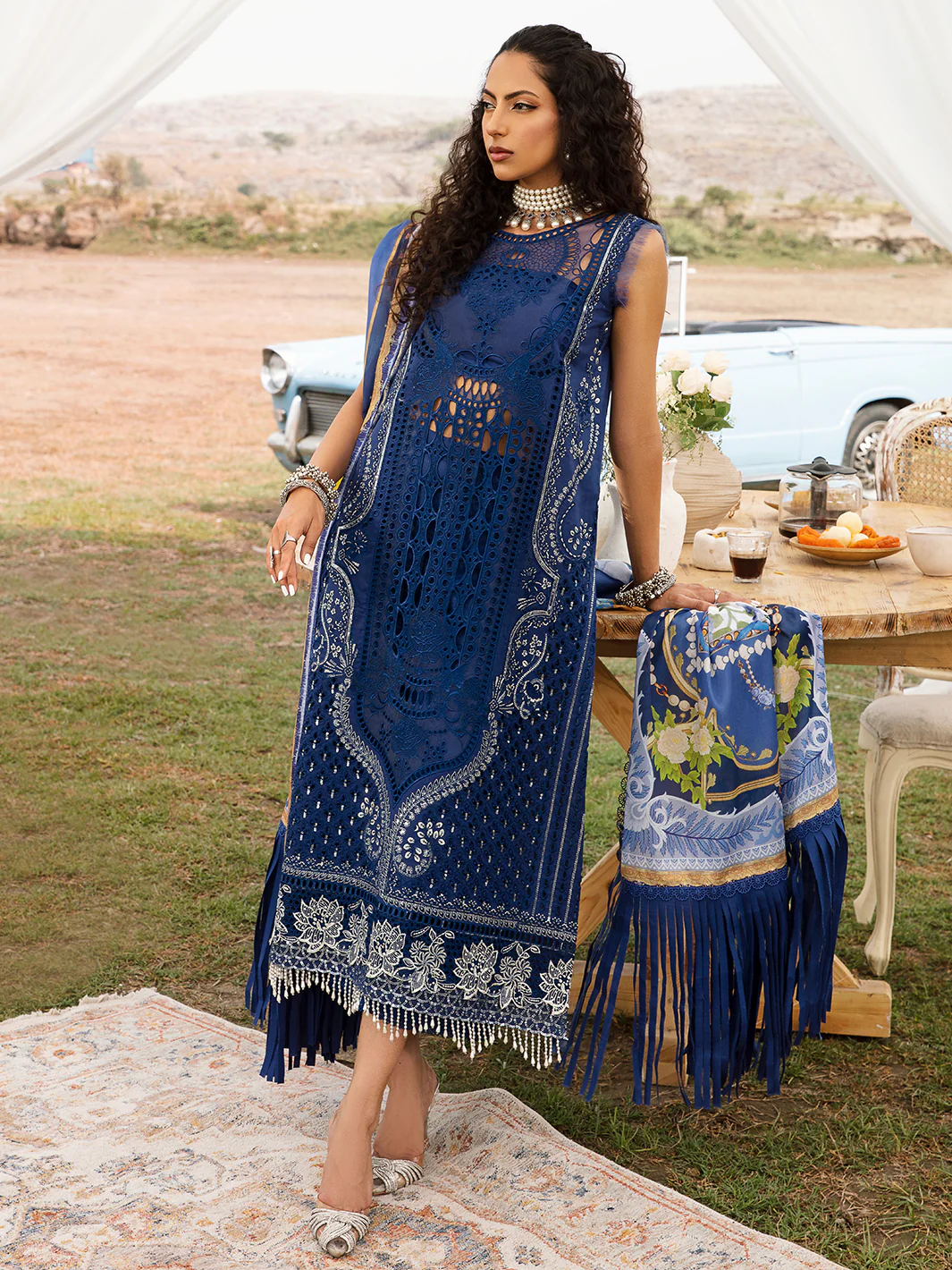 713 - B | Three PC Luxury Unstitched - Image 6