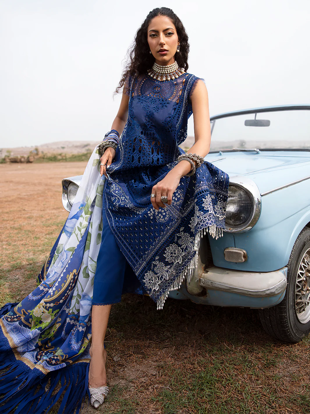 713 - B | Three PC Luxury Unstitched - Image 7