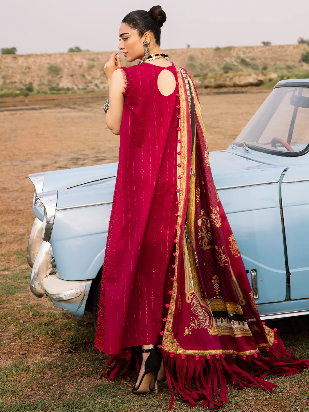 714 - A | Three PC Luxury Unstitched - Image 3