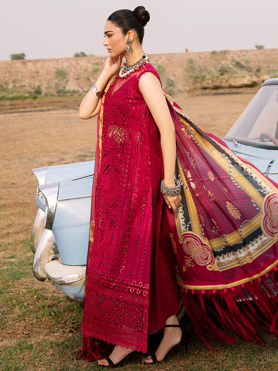 714 - A | Three PC Luxury Unstitched - Image 5