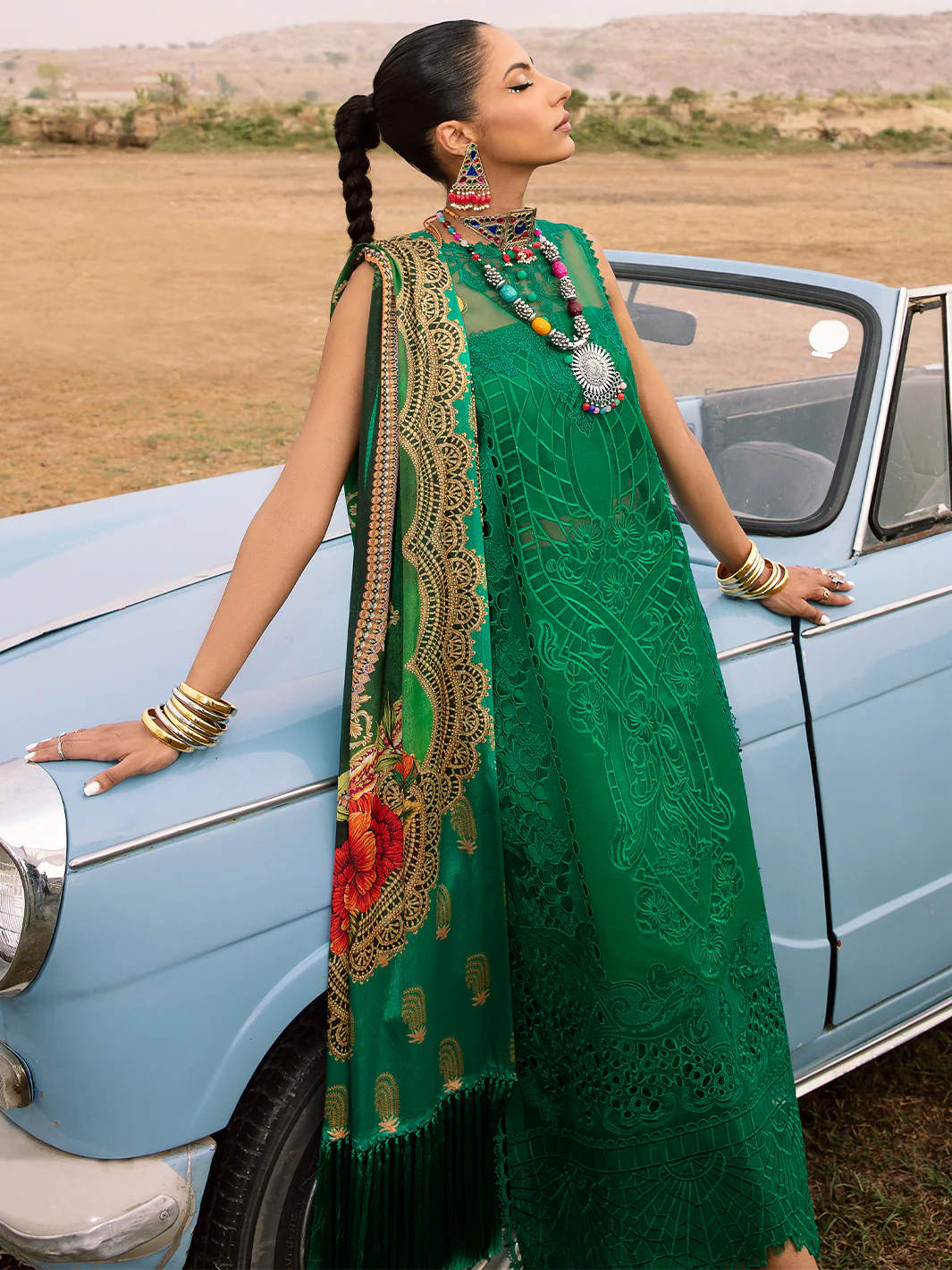 715 - A | Three PC Luxury Unstitched - Image 3