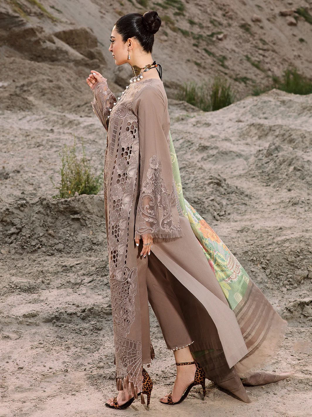 715 - B | Three PC Luxury Unstitched - Image 6