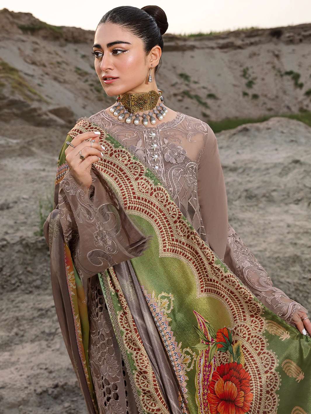 715 - B | Three PC Luxury Unstitched - Image 7