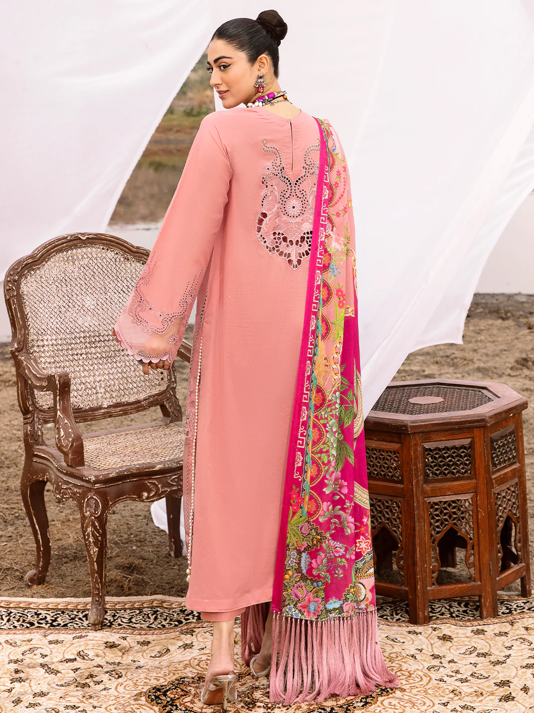 716 - A | Three PC Luxury Unstitched - Image 3