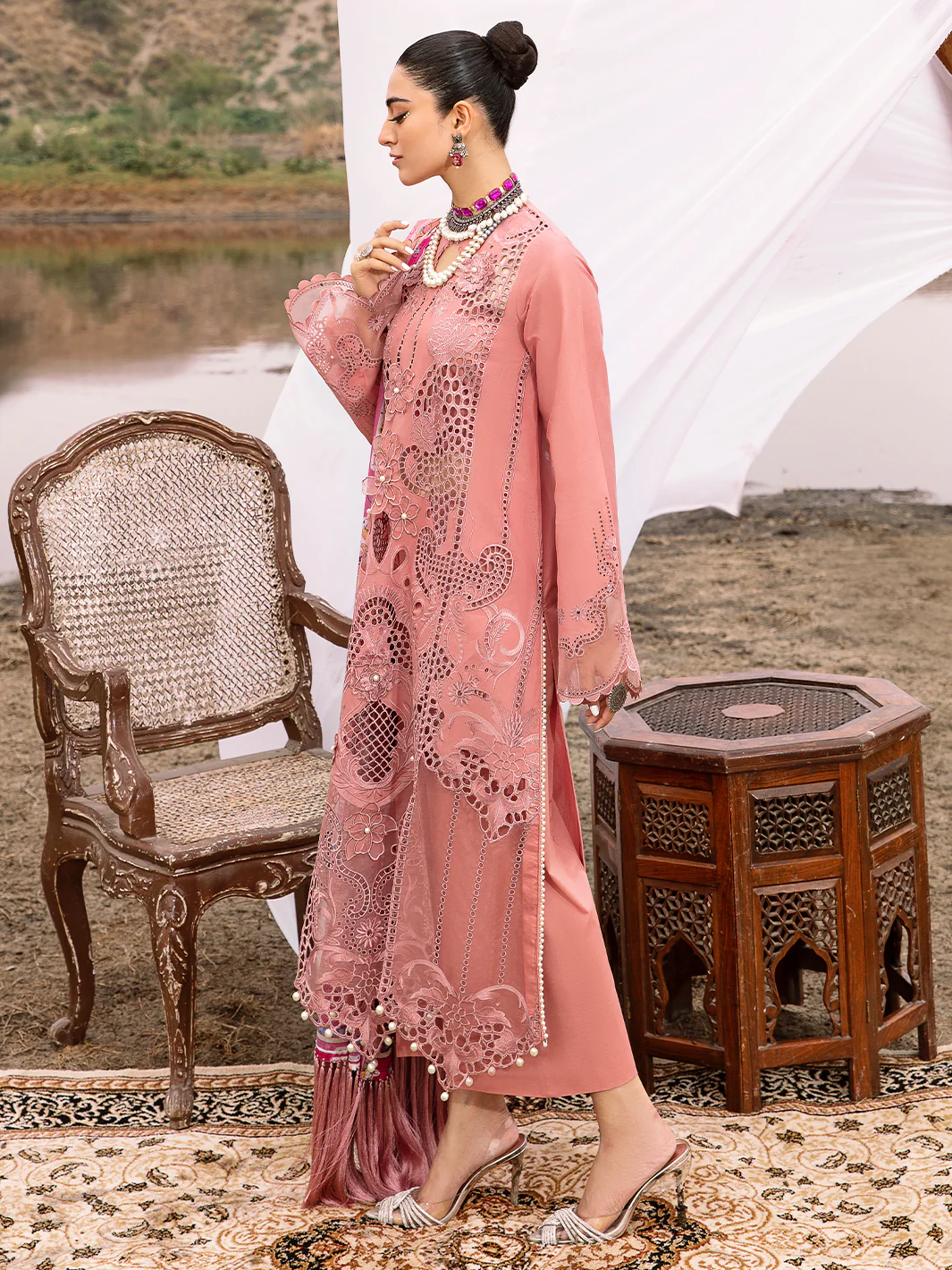 716 - A | Three PC Luxury Unstitched - Image 4