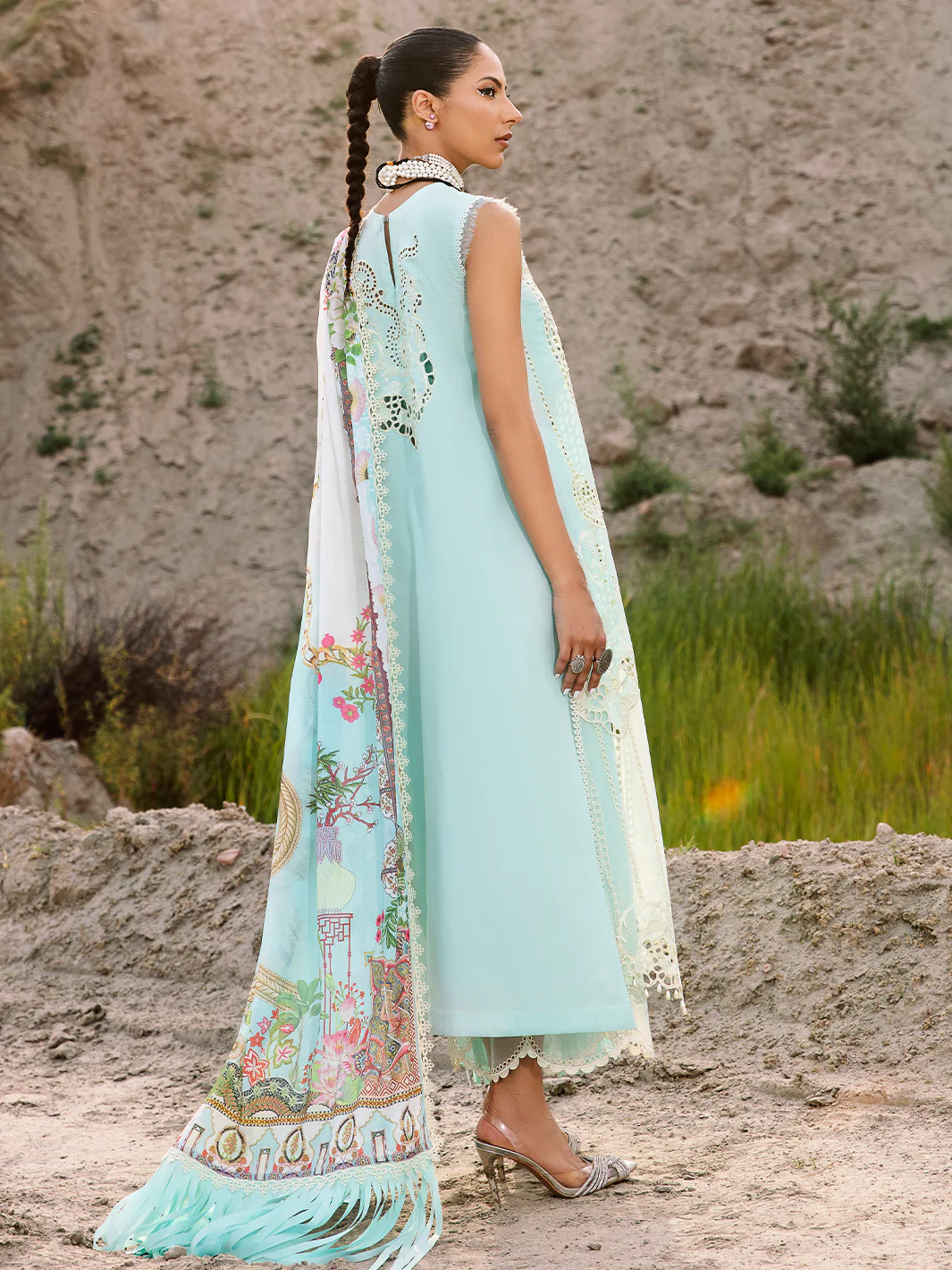 716 - B | Three PC Luxury Unstitched - Image 3