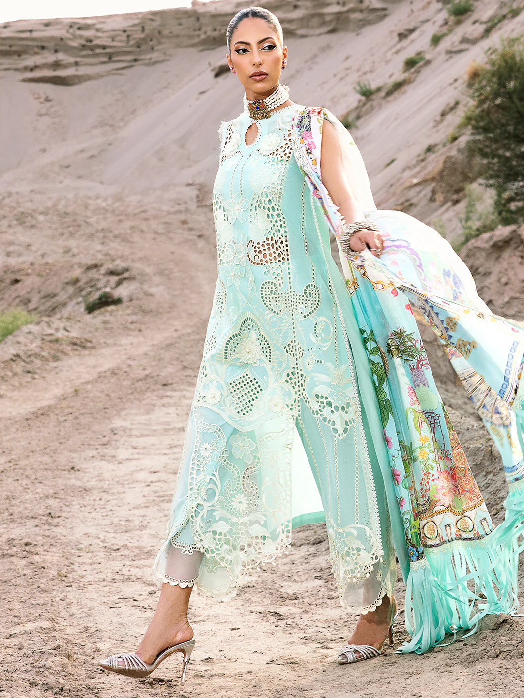 716 - B | Three PC Luxury Unstitched - Image 4