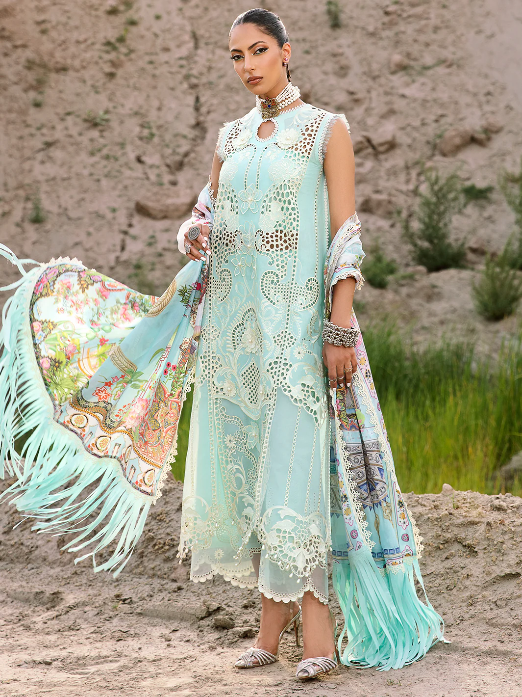 716 - B | Three PC Luxury Unstitched - Image 5