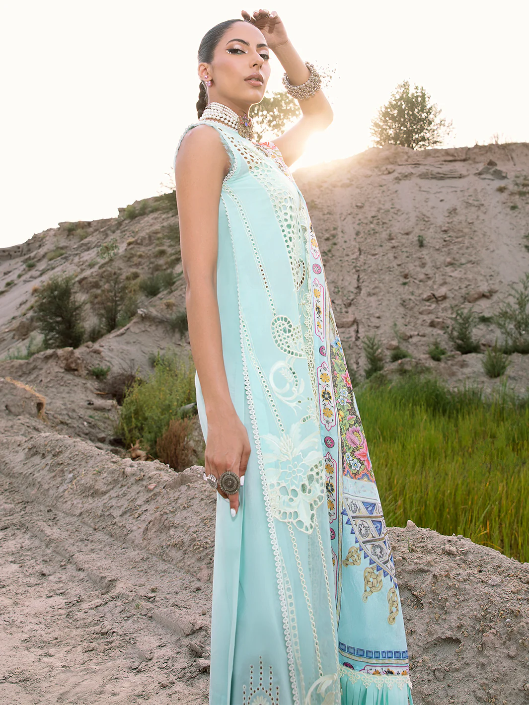 716 - B | Three PC Luxury Unstitched - Image 6