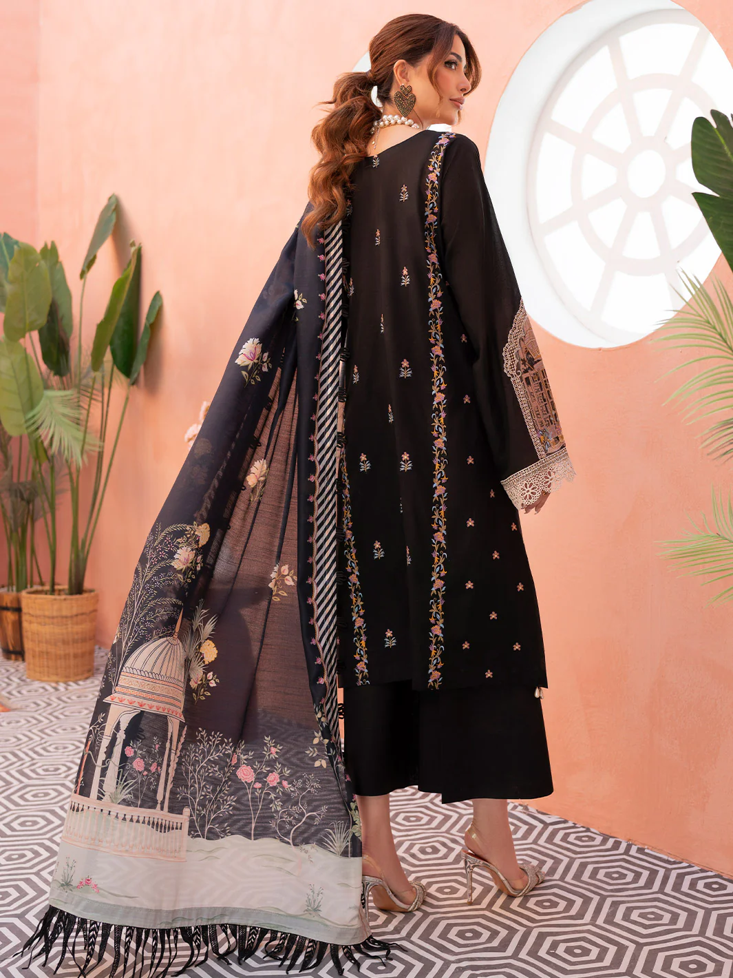 902-A | Three Piece Unstitched - Image 3