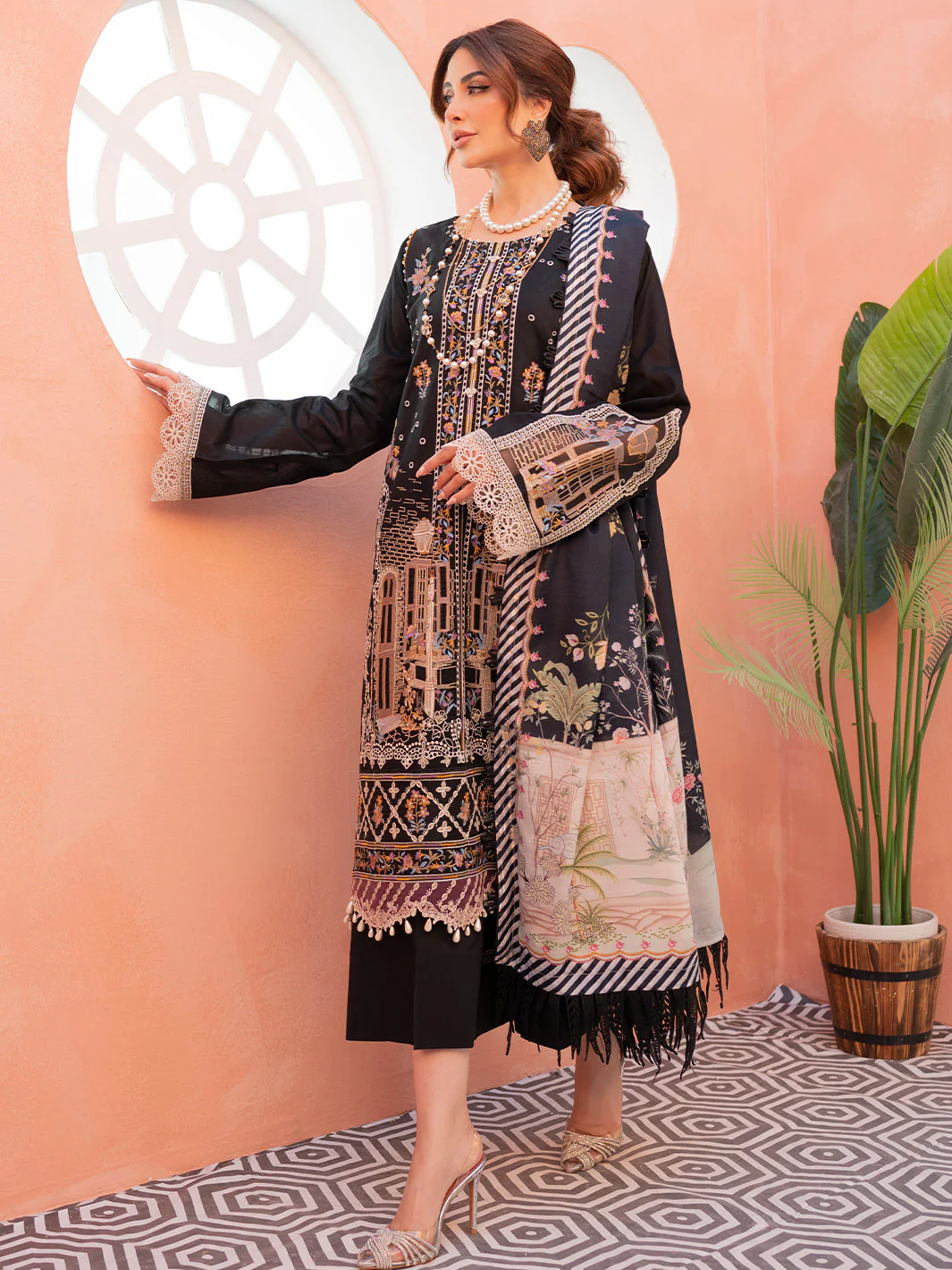 902-A | Three Piece Unstitched - Image 8
