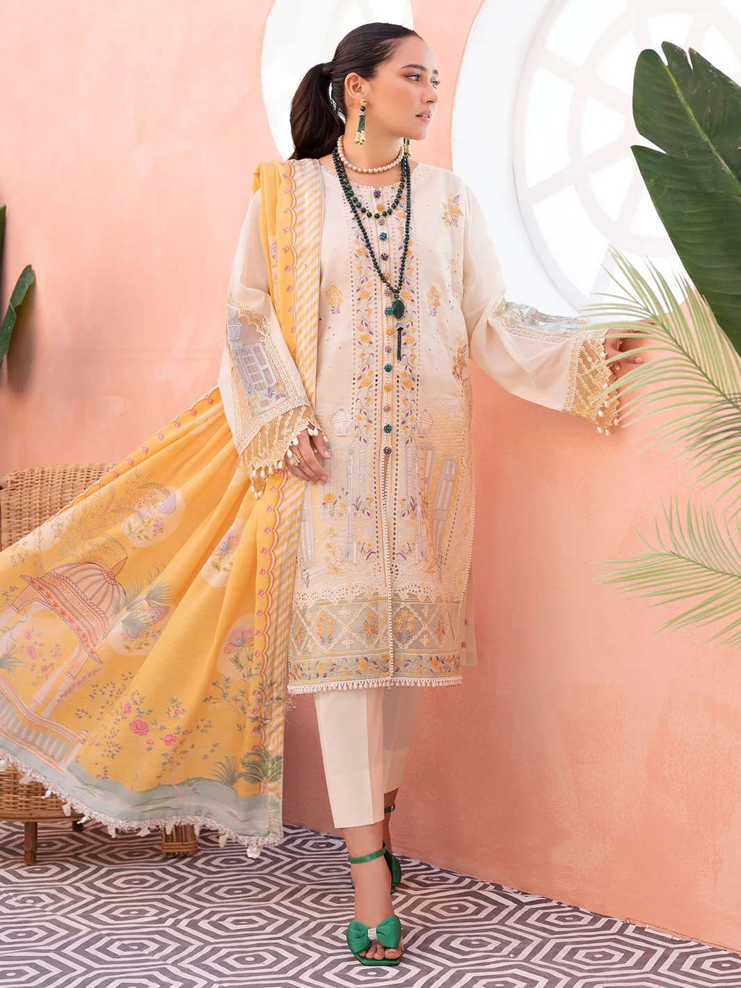 902-B | Three Piece Unstitched - Image 3