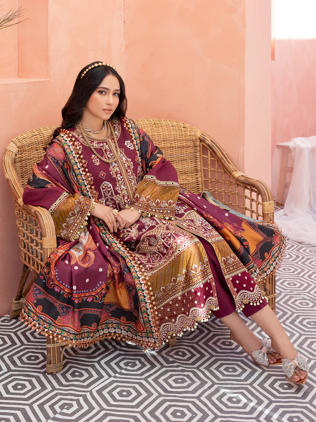 903-B | Three Piece Unstitched - Image 7