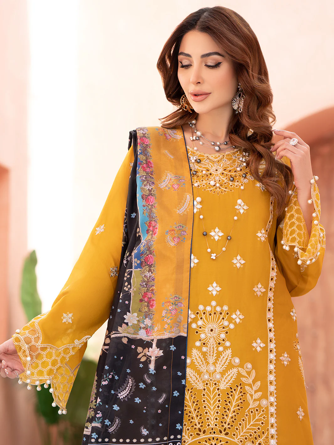 904-A | Three Piece Unstitched - Image 3