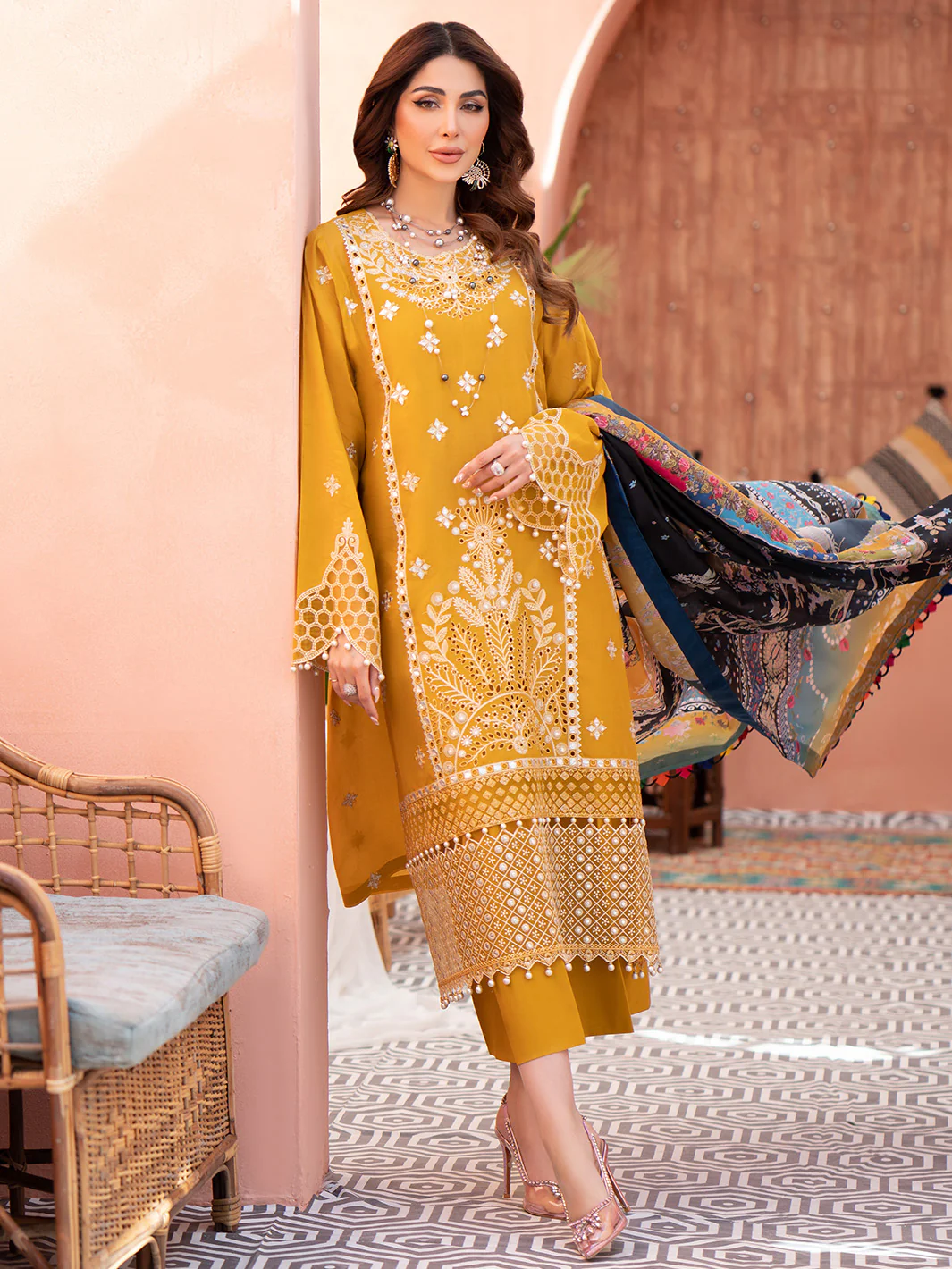 904-A | Three Piece Unstitched - Image 5