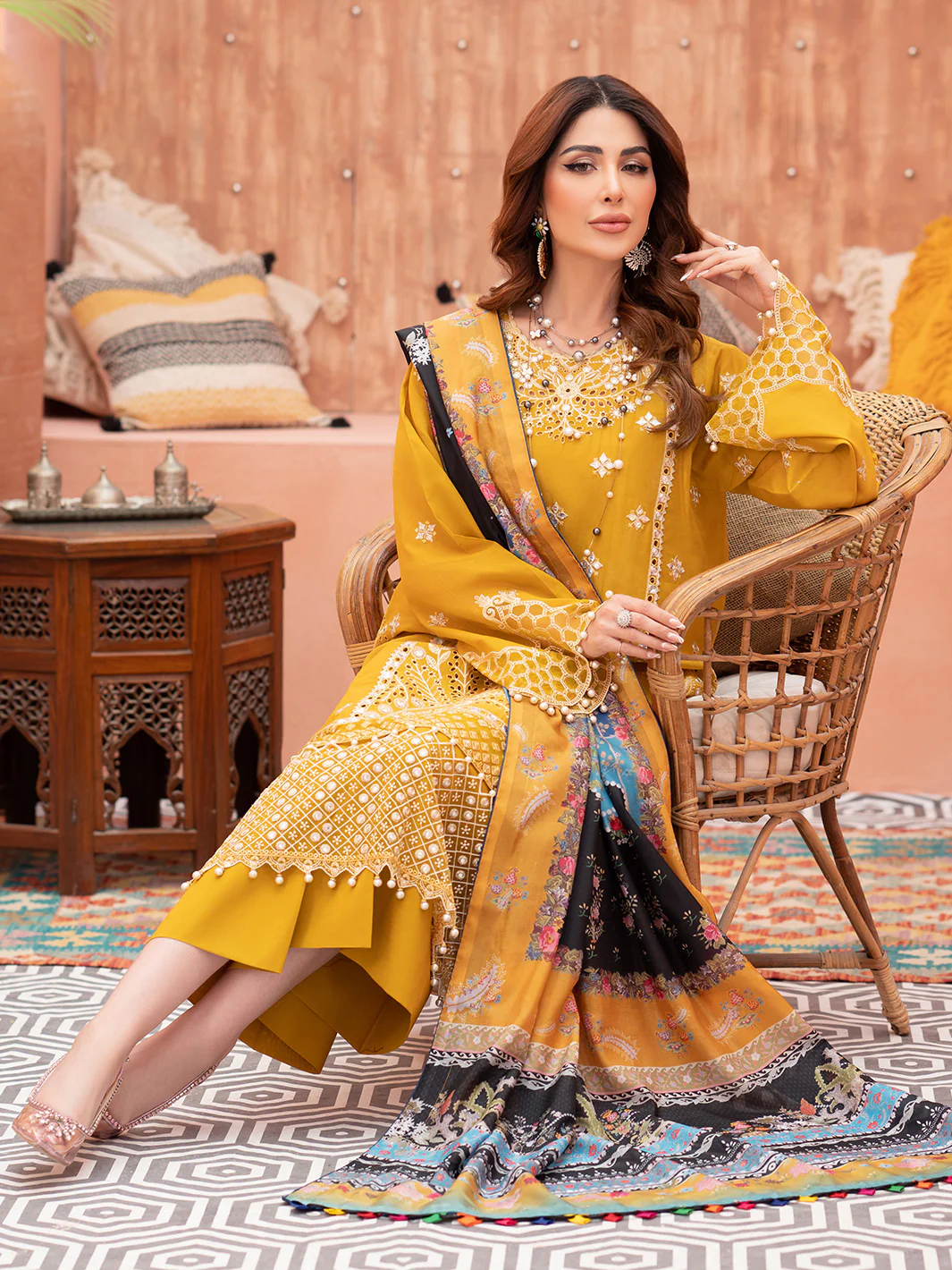 904-A | Three Piece Unstitched - Image 6