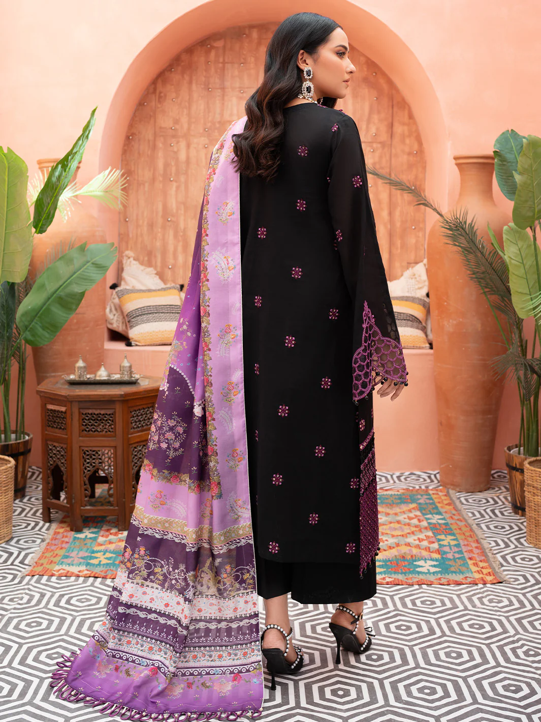 904-B | Three Piece Unstitched - Image 3