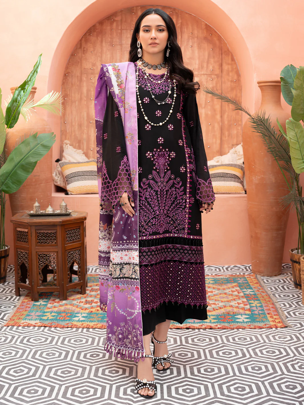 904-B | Three Piece Unstitched - Image 5