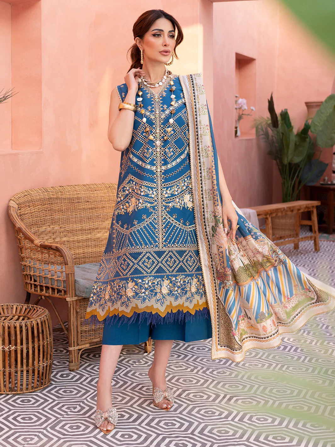 905-A | Three Piece Unstitched - Image 5