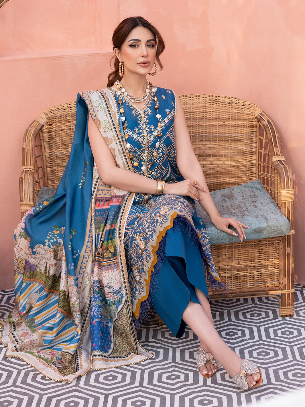 905-A | Three Piece Unstitched - Image 8