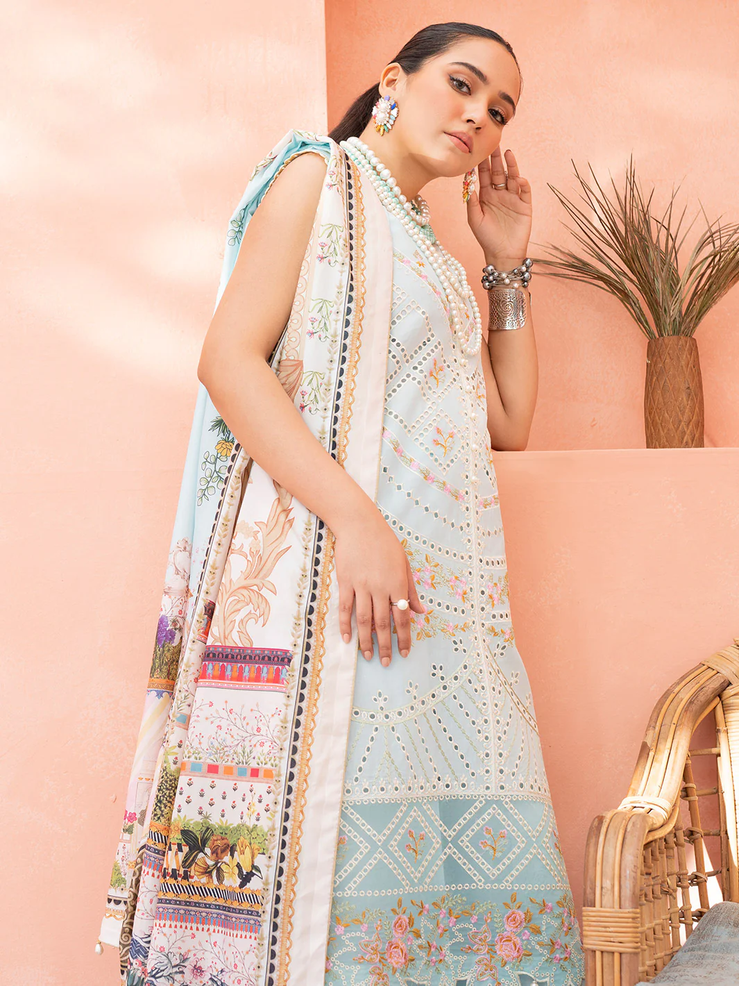 905-B | Three Piece Unstitched - Image 3