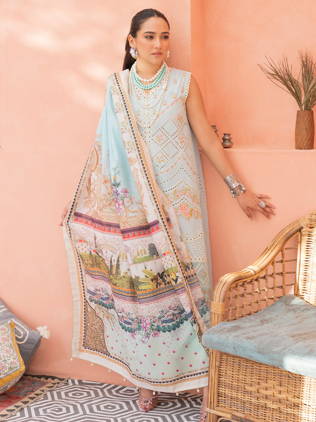 905-B | Three Piece Unstitched - Image 4