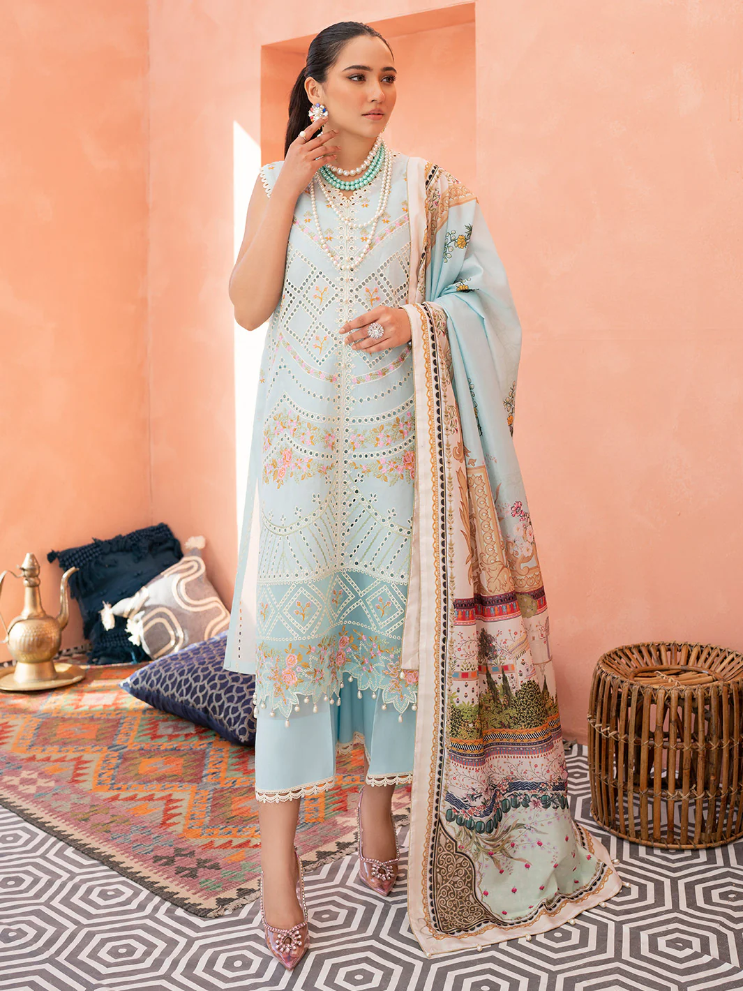 905-B | Three Piece Unstitched - Image 8