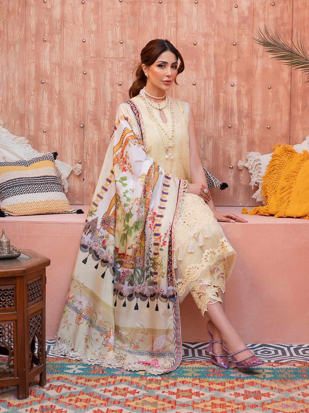 906-B | Three Piece Unstitched - Image 3
