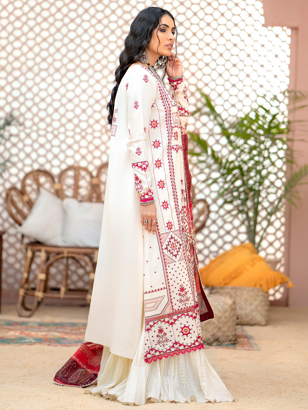 911 - A | Three Piece Unstitched - Image 8