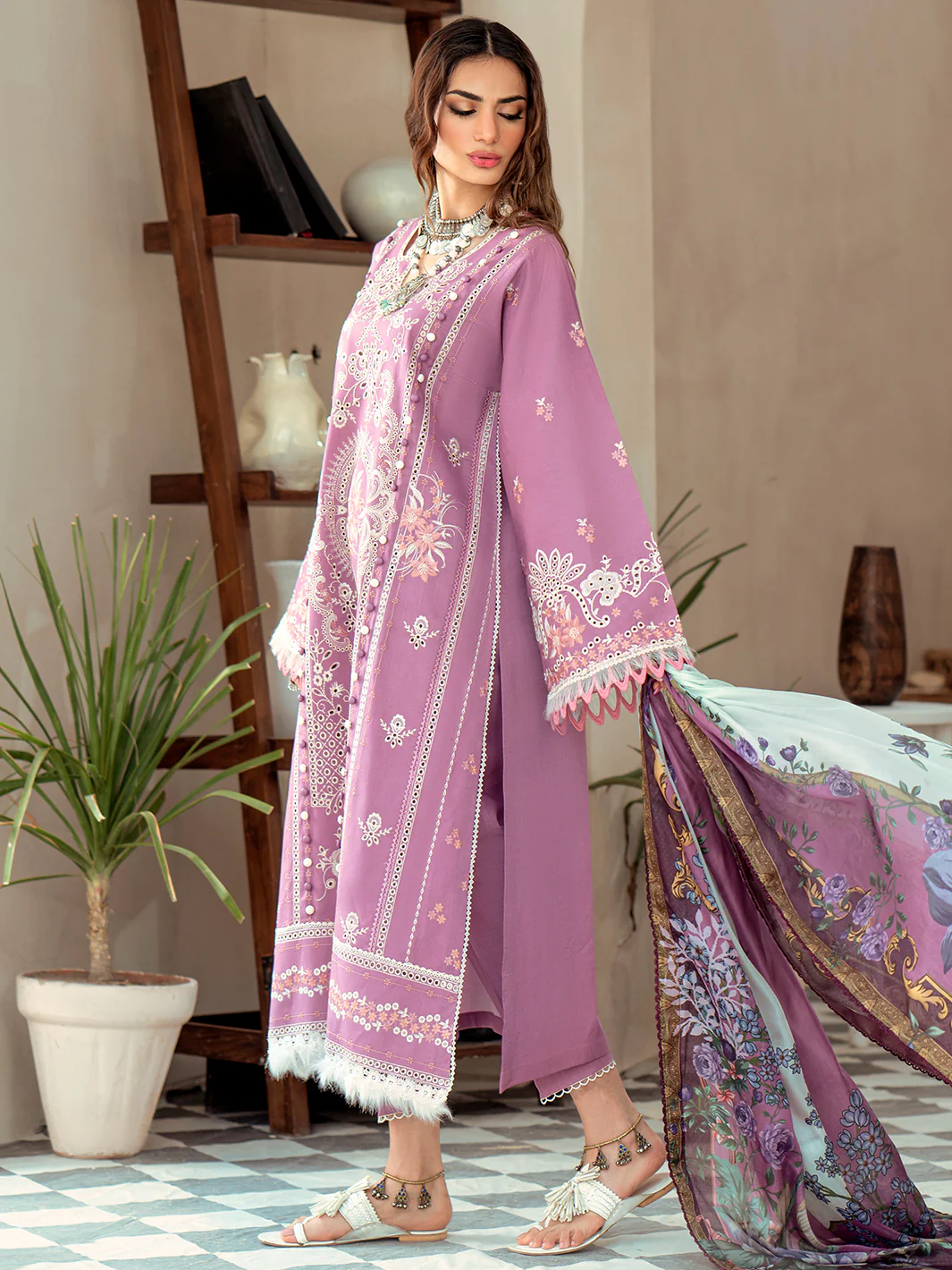 912 - B | Three Piece Unstitched - Image 6