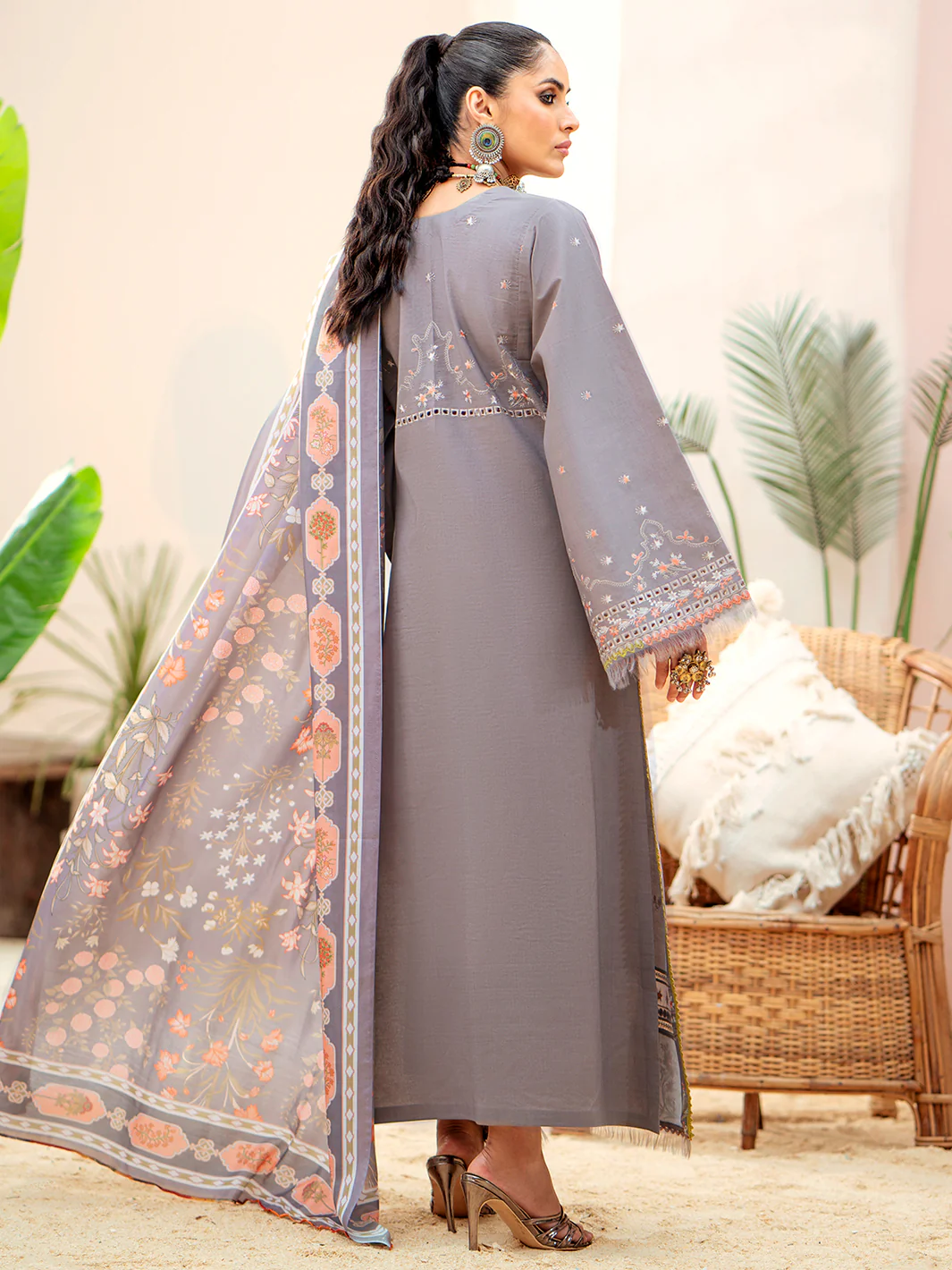 913 - A | Three Piece Unstitched - Image 3