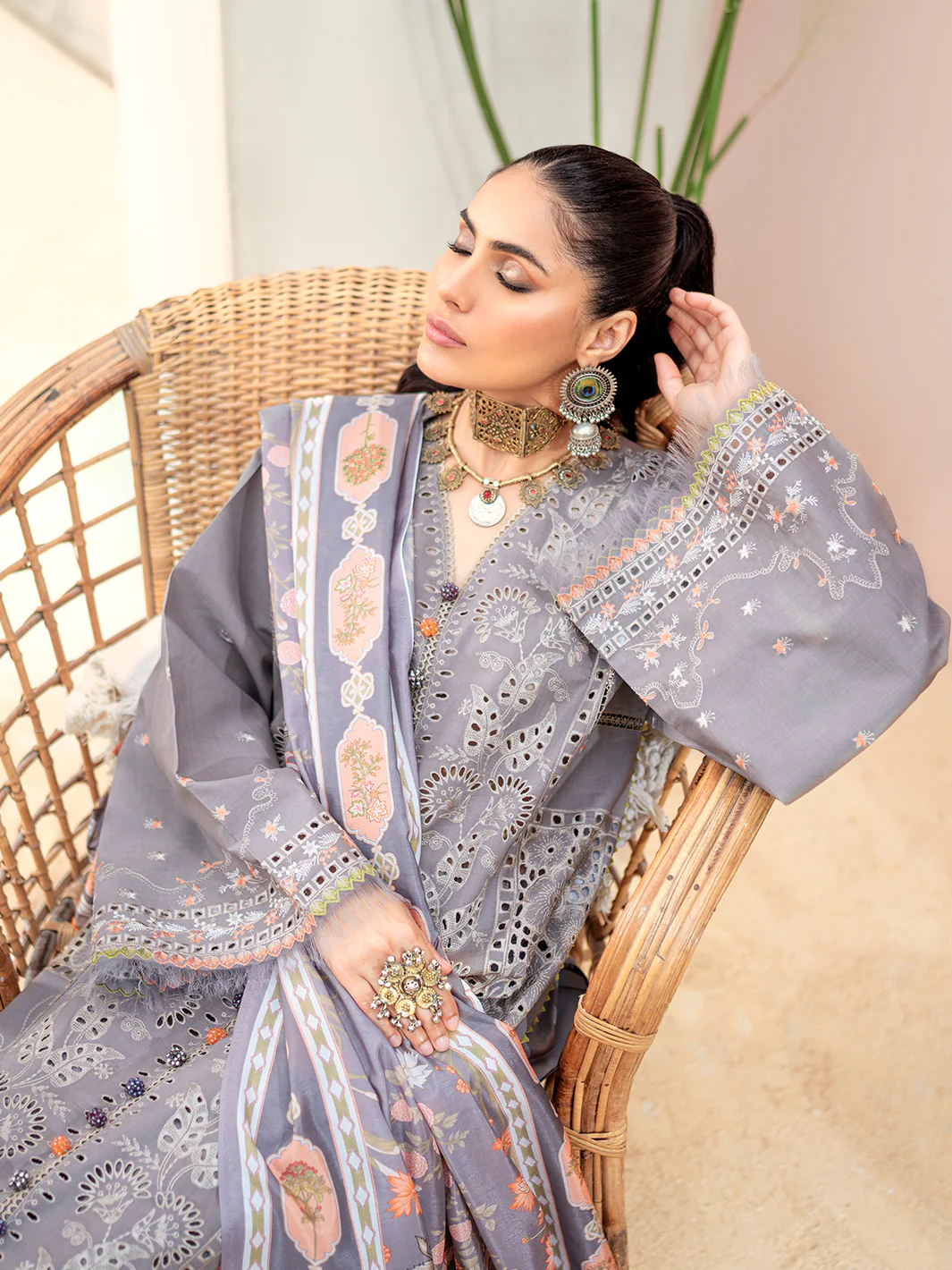 913 - A | Three Piece Unstitched - Image 6