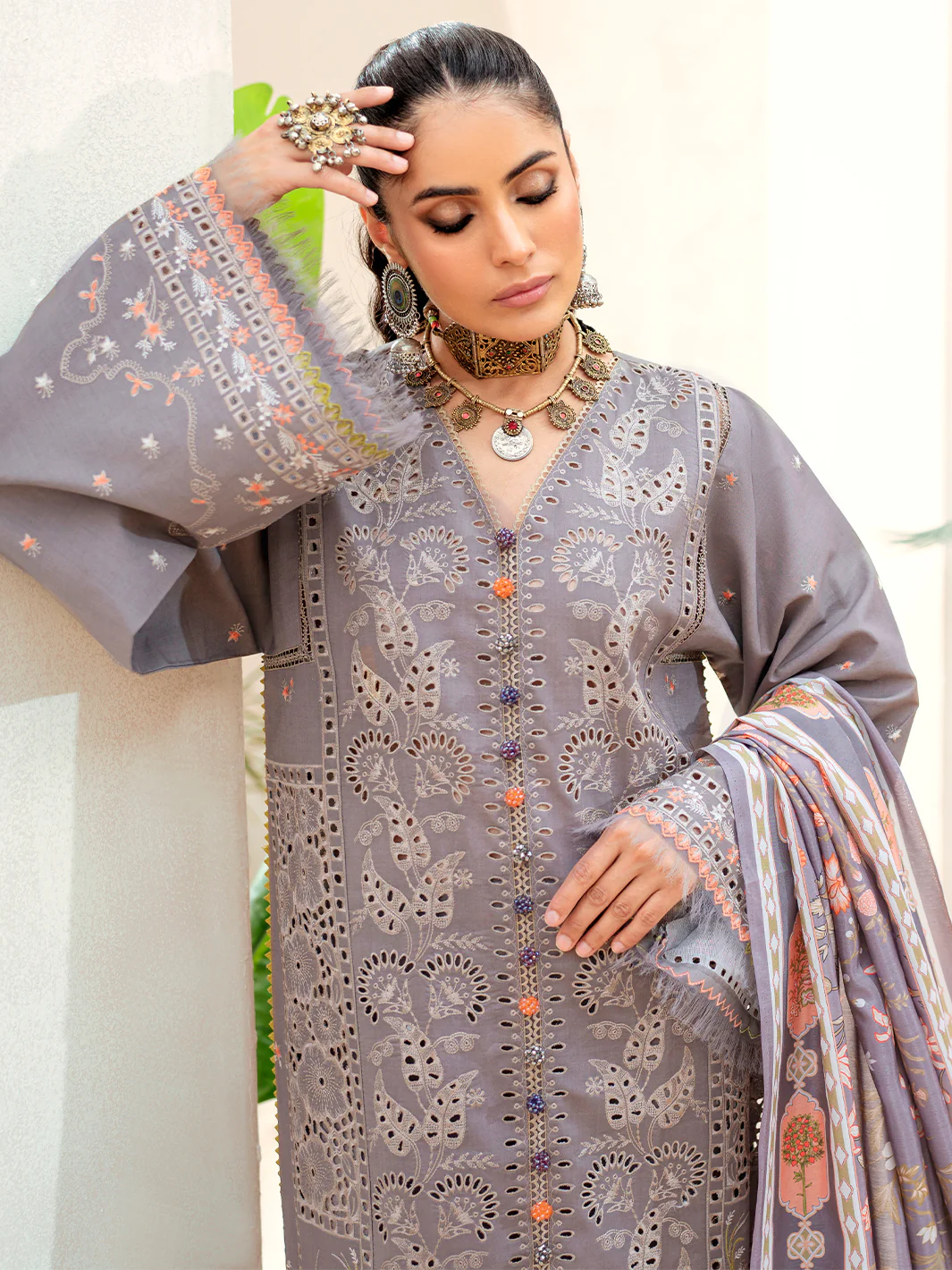 913 - A | Three Piece Unstitched - Image 7