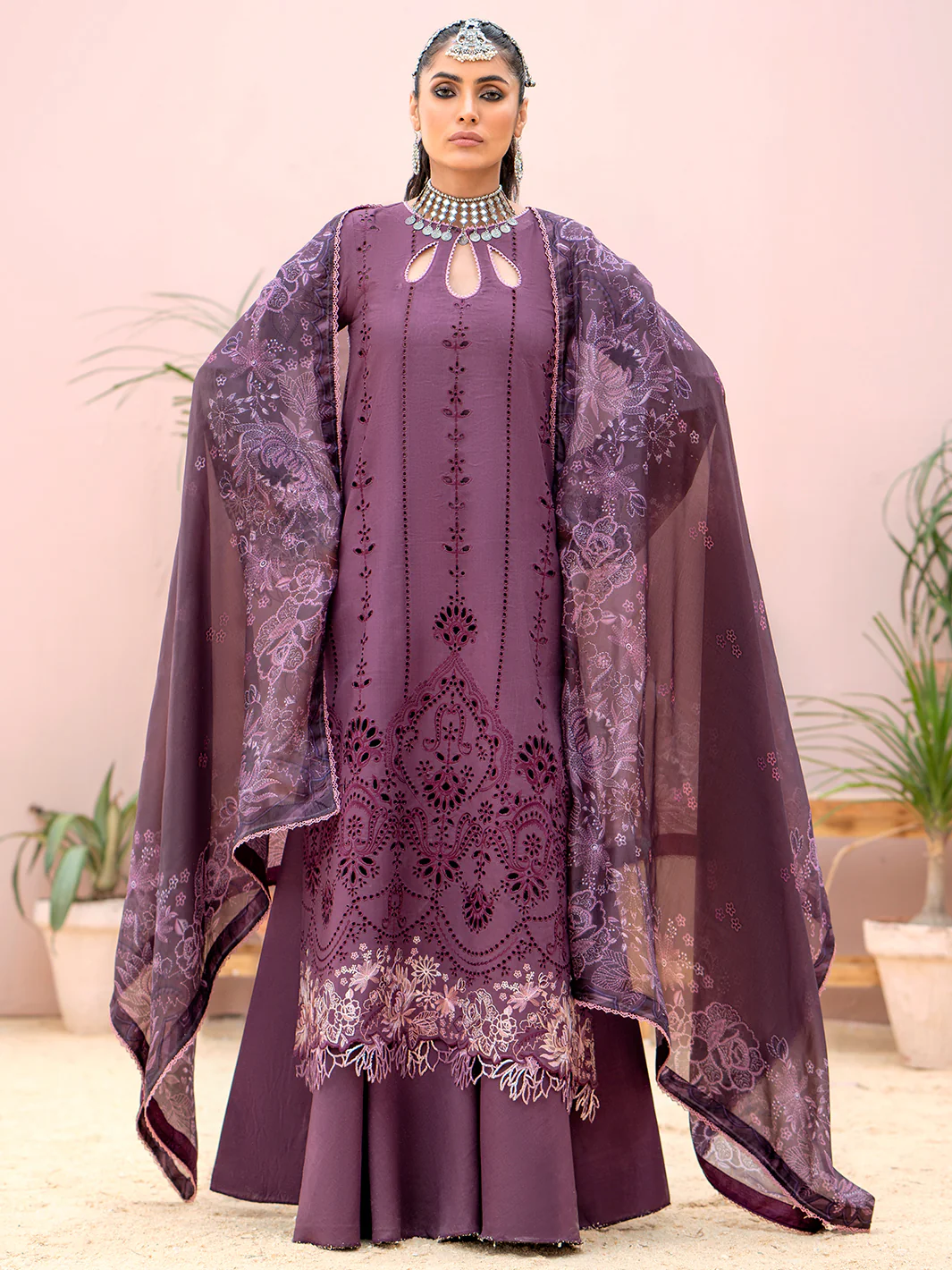 914 - A | Three Piece Unstitched - Image 3
