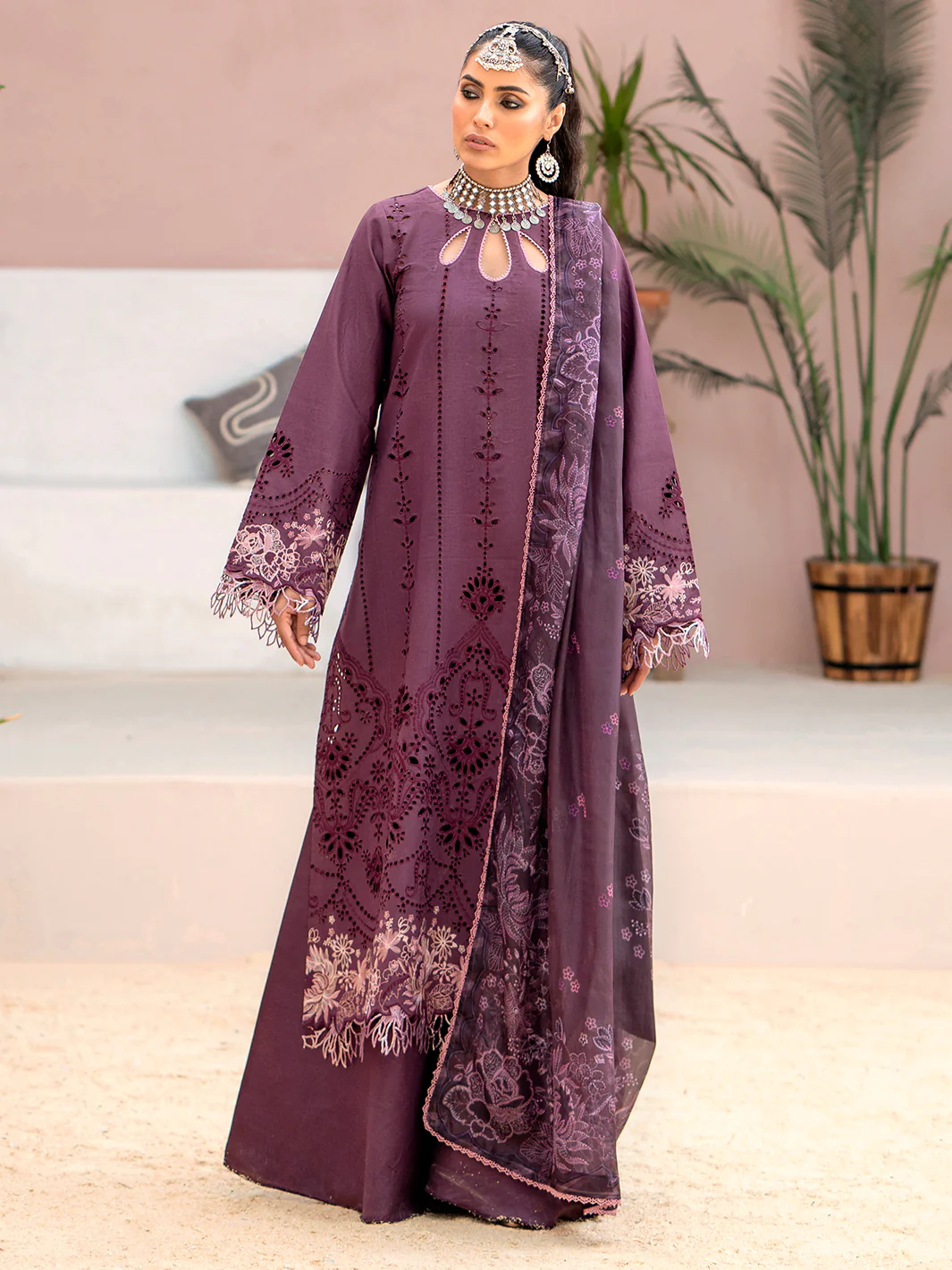 914 - A | Three Piece Unstitched - Image 5