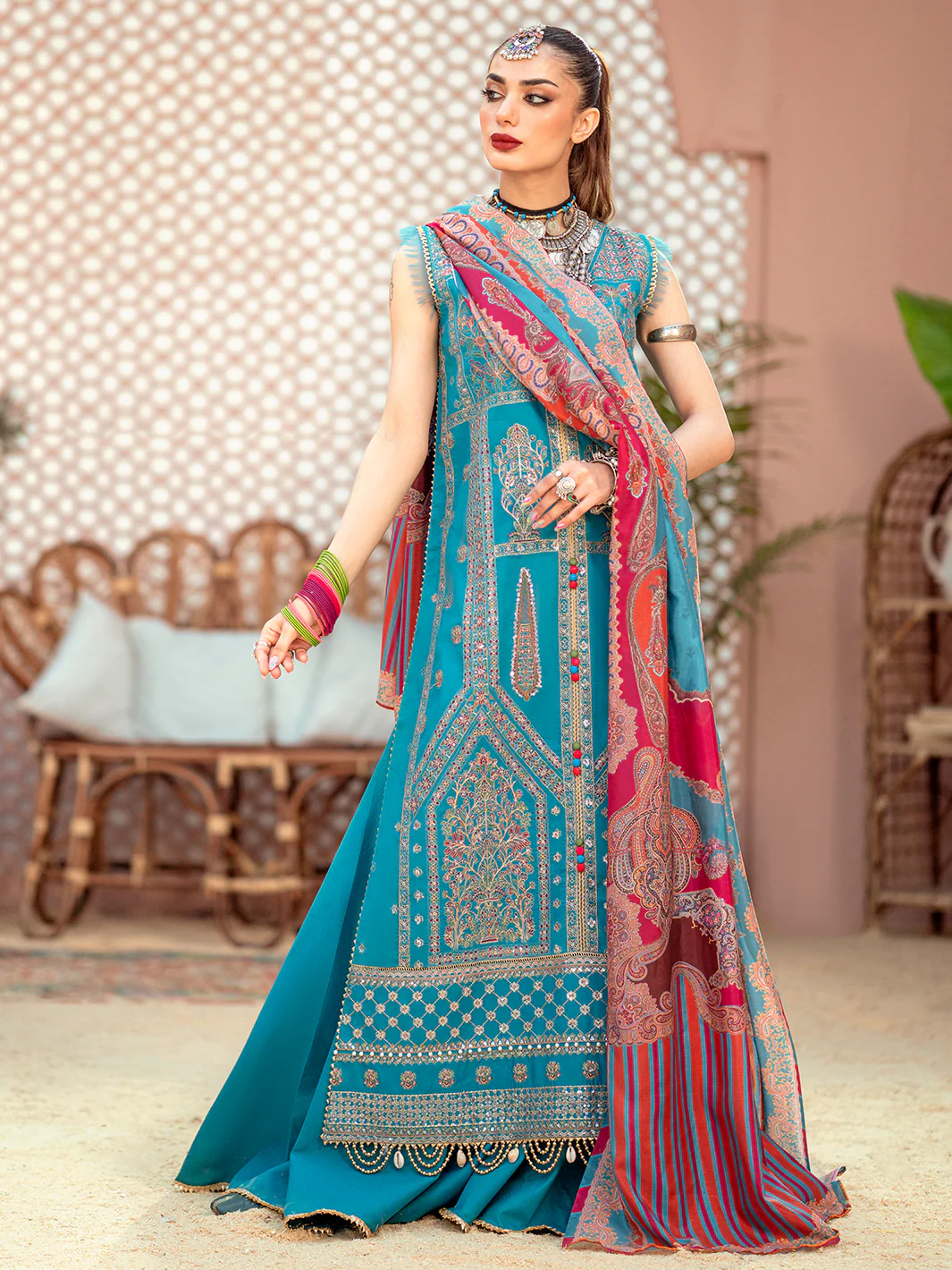 915 - B | Three Piece Unstitched - Image 4