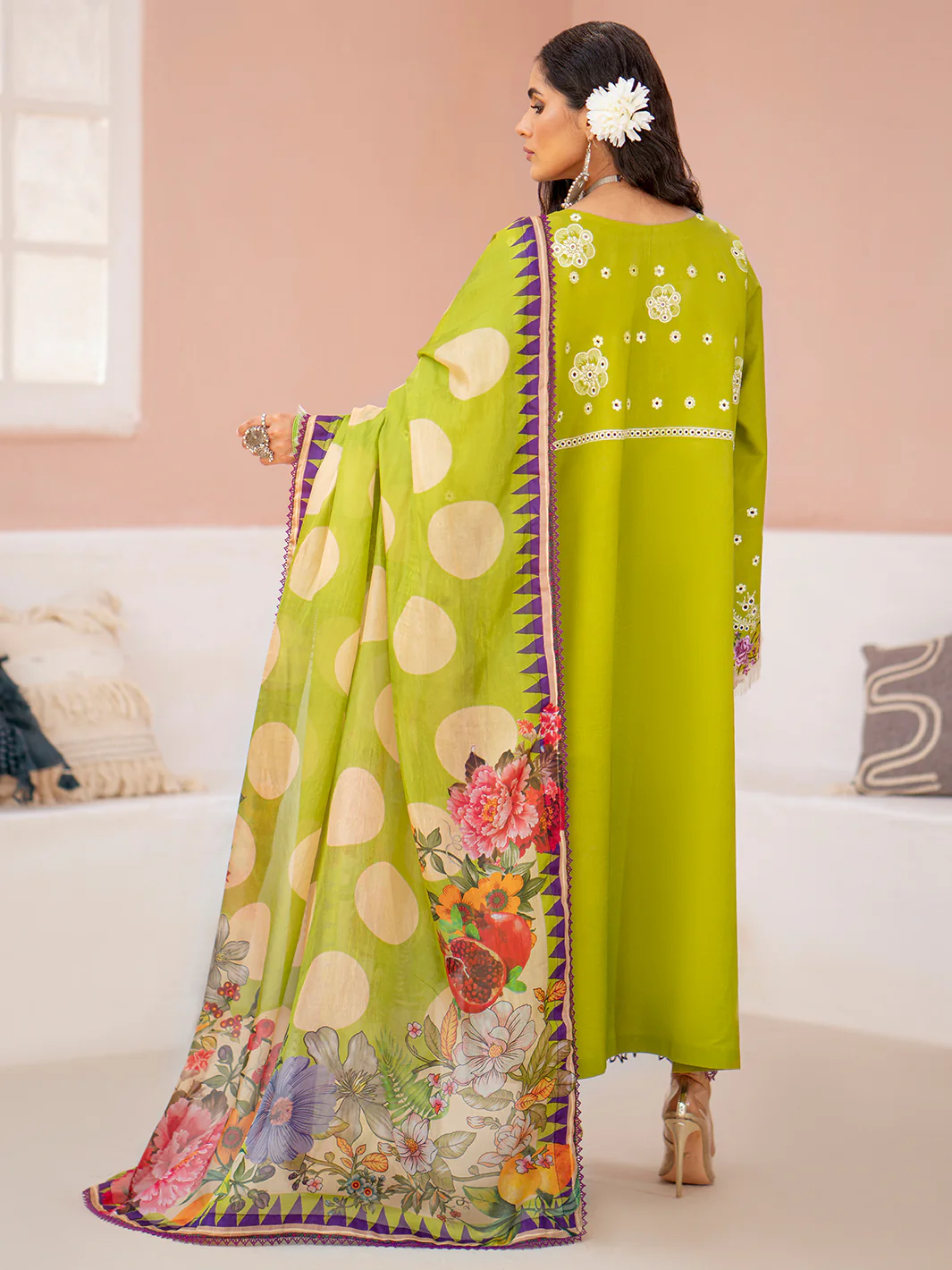 916 - B | Three Piece Unstitched - Image 3