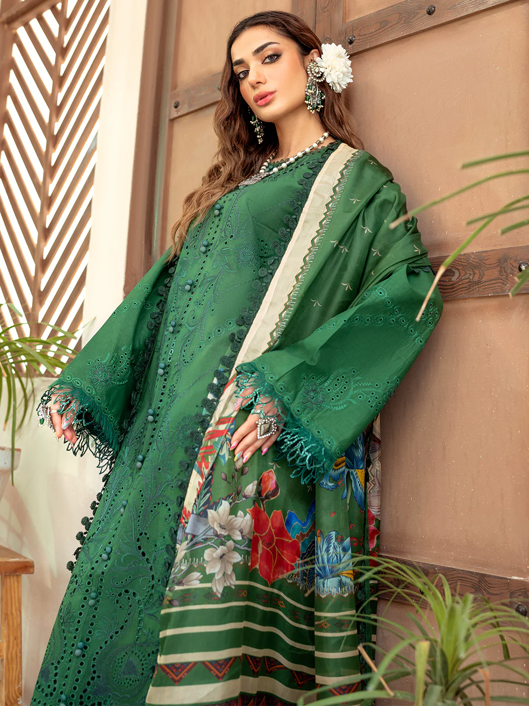 917 - B | Three Piece Unstitched - Image 2