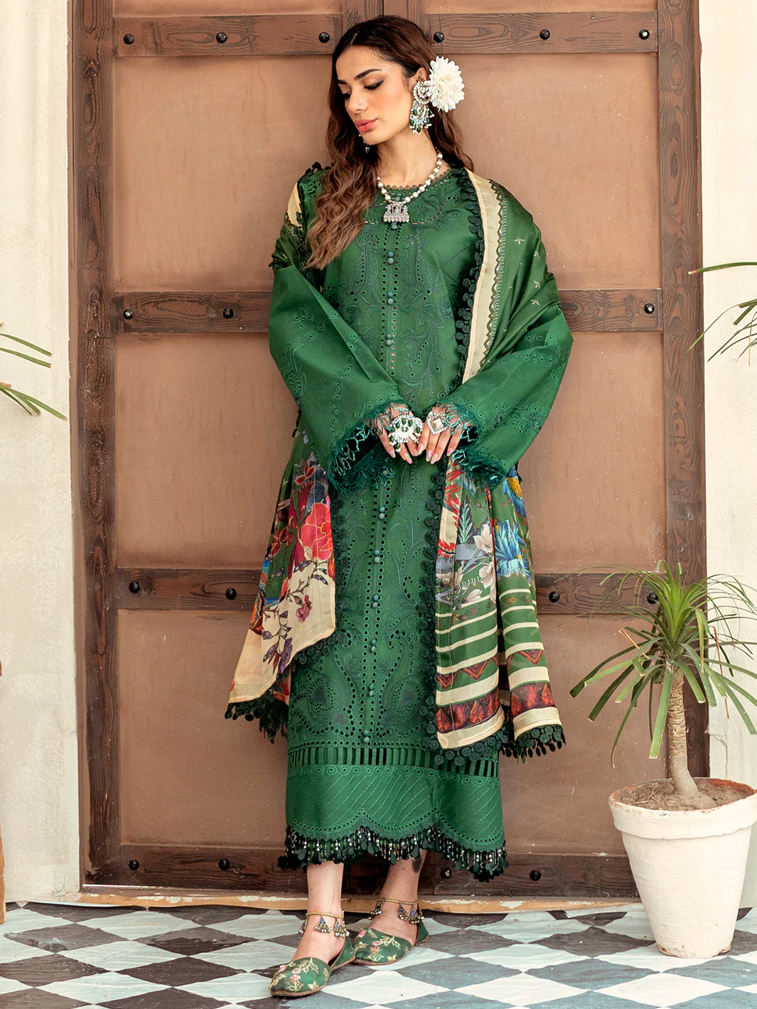 917 - B | Three Piece Unstitched - Image 4
