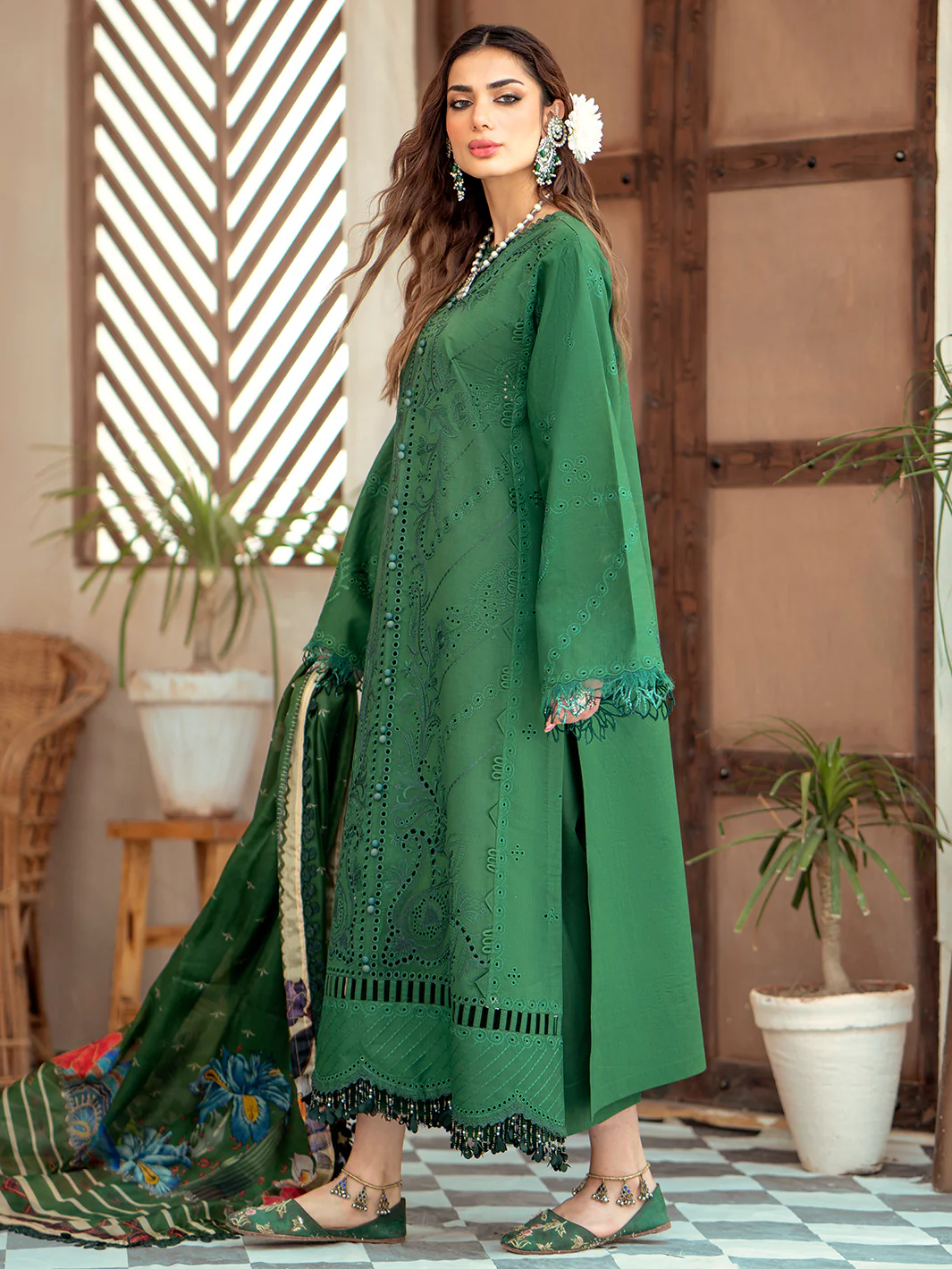 917 - B | Three Piece Unstitched - Image 5