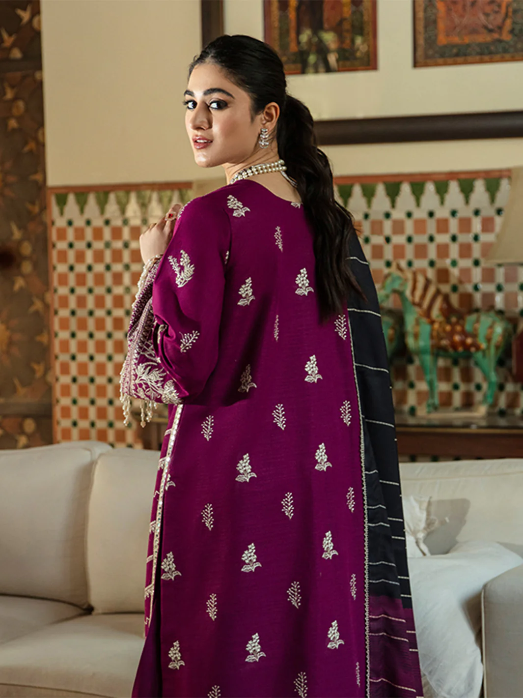 BP 004 A | 3 PC Khaddar Unstitched - Image 2