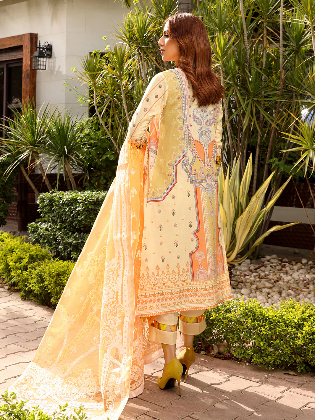 D#2023A | 3 Piece Luxury Unstitched - Image 2