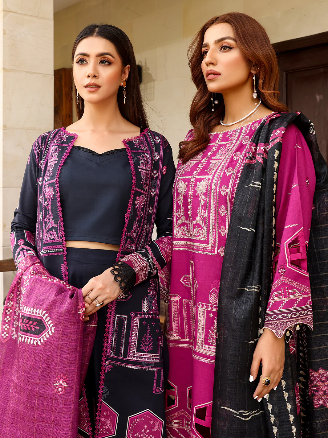D#2024B | 3 Piece Luxury Unstitched - Image 6