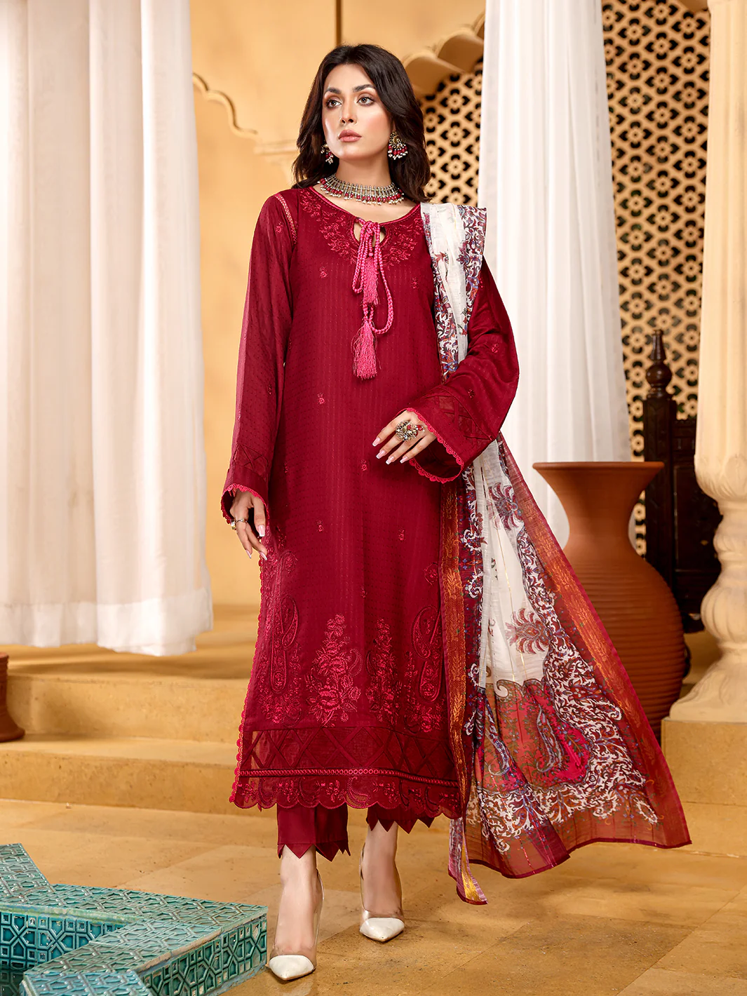 D#741-B | 3 PC Unstitched - Image 3