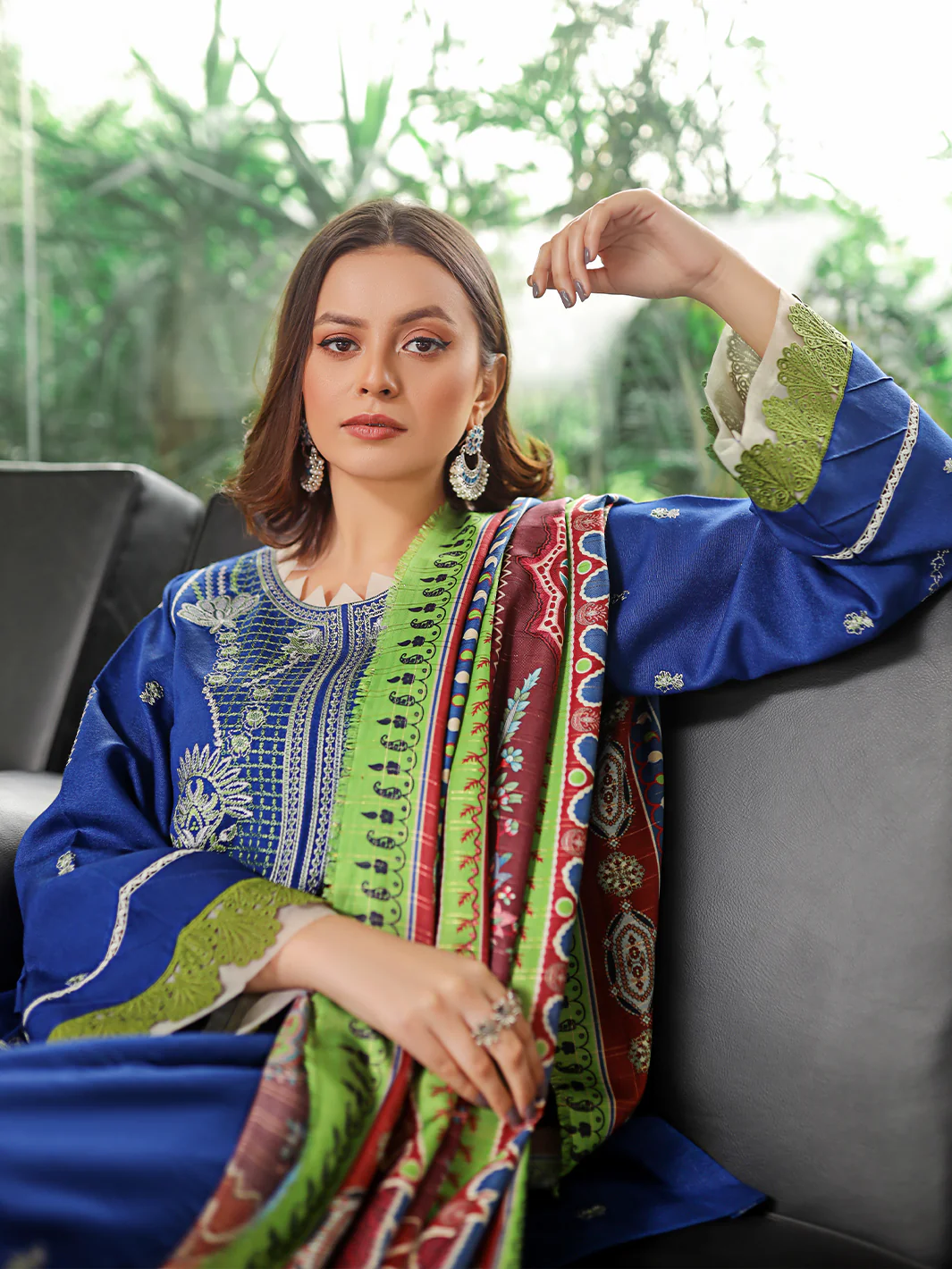 D#755-A | 3 PC Karandi Unstitched - Image 4